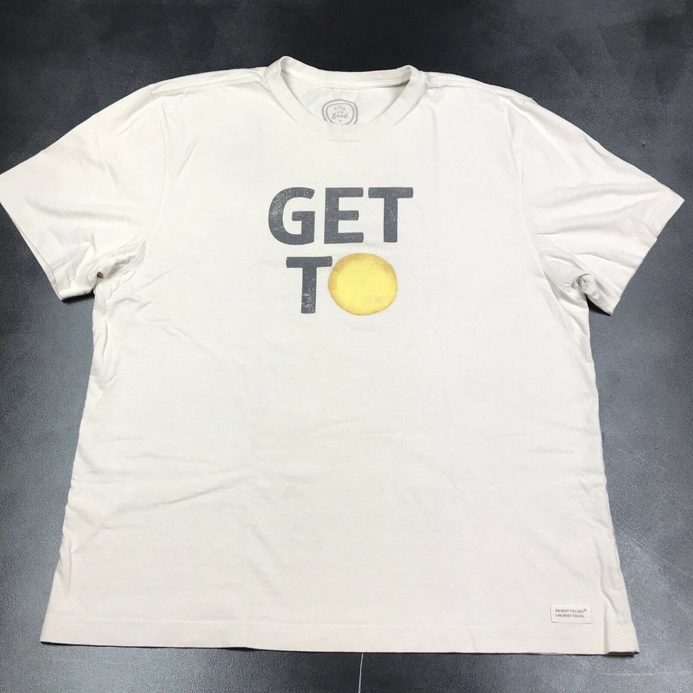 Life Is Good Men's Classic Fit "Get To" Short Sleeve T-Shirt Size X-Large XL